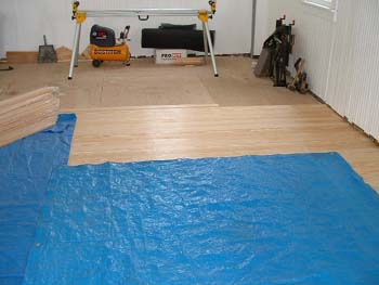 063 - Flooring starts to go down