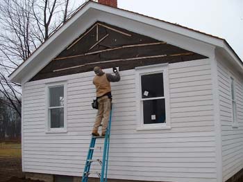 110 - Applying clapboards on back side