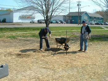 142 - Cleaning out holes for sign