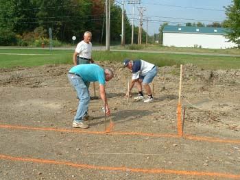 150 - Layout o f sidewalk and flagpole area