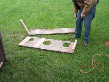 211 - Outhouse seat was re-assembled