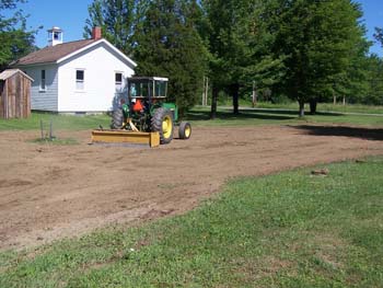 222 - More topsoil was spread in the back yard