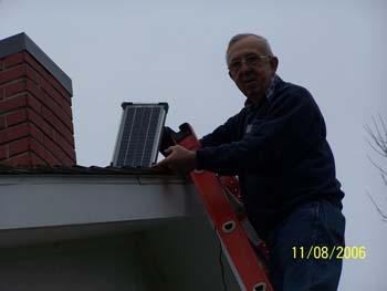 225 - Solar panel installed to power security system