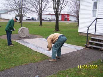 238 - Walk of Remembrance bricks covered for winter of 2006
